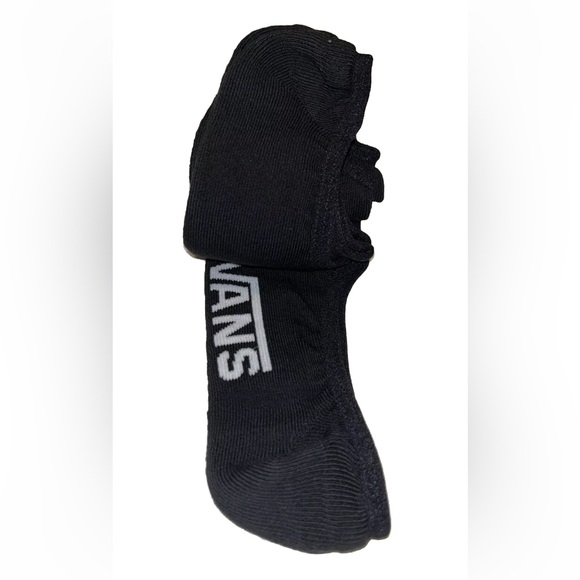 Vans Off The Wall No Show Socks 3 Pair Men 9.5-13 Black w White Logo Skate Ride - Picture 8 of 11